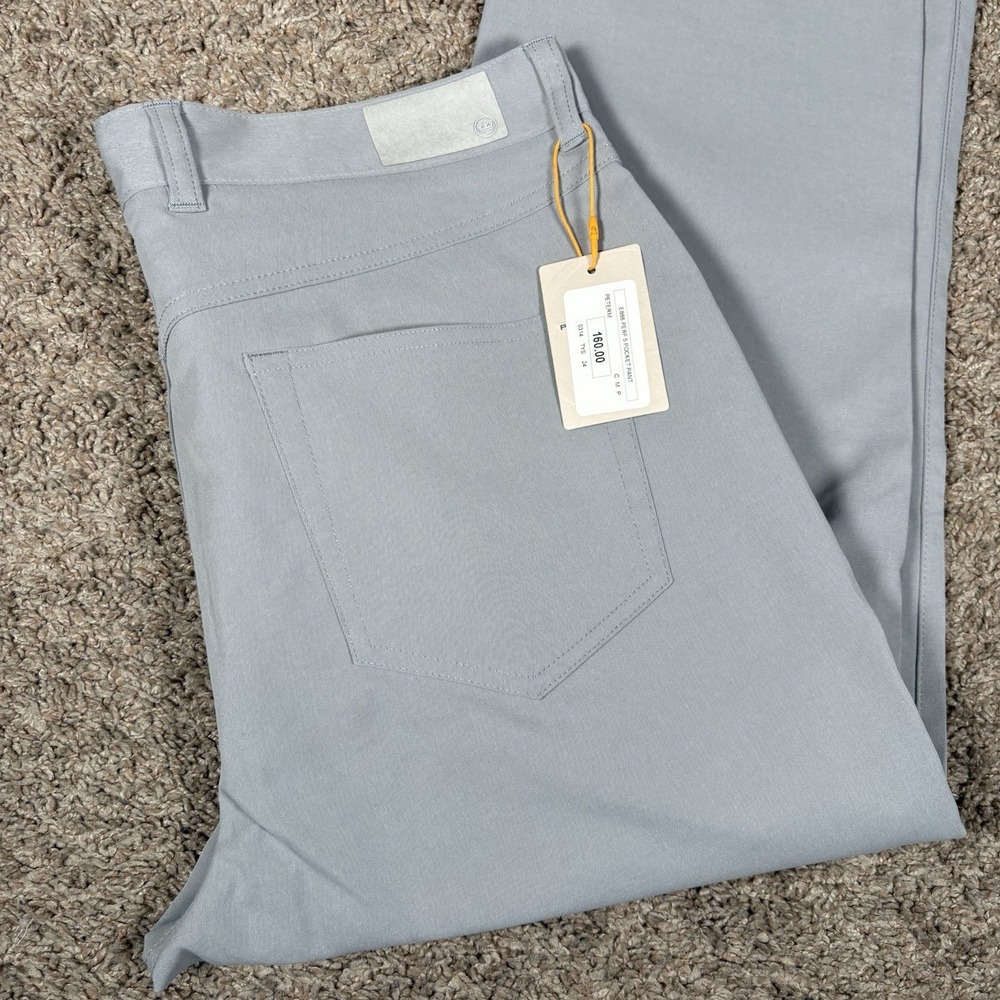 Peter Millar EB66 Performance Pants Mens 34/30 Bri Gray Golf Lightweight